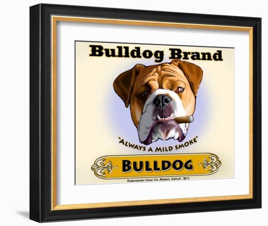 Bulldog Cigar-Brian Rubenacker-Framed Art Print