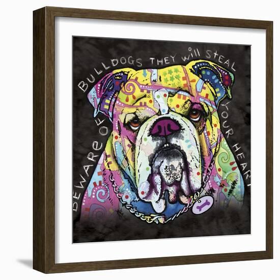 Bulldog Heart-Dean Russo-Framed Giclee Print