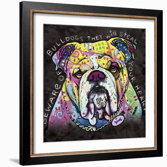 Bulldog Heart-Dean Russo-Framed Giclee Print