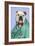 Bulldog in Vets Scrubs Wearing Glasses and Stethoscope-null-Framed Photographic Print