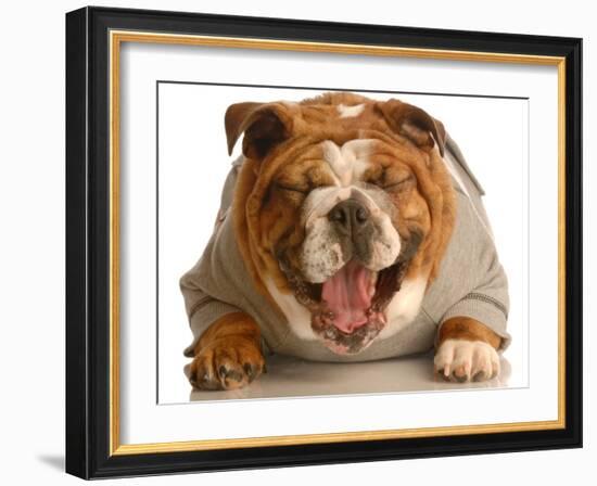 Bulldog Laughing-Willee Cole-Framed Photographic Print