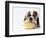Bulldog Puppy Looking Up From His Bowl-Larry Williams-Framed Photographic Print