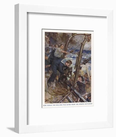 Bulldog Rescued-Cyrus Cuneo-Framed Art Print