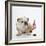 Bulldog with British Union Jack Flag-null-Framed Photographic Print