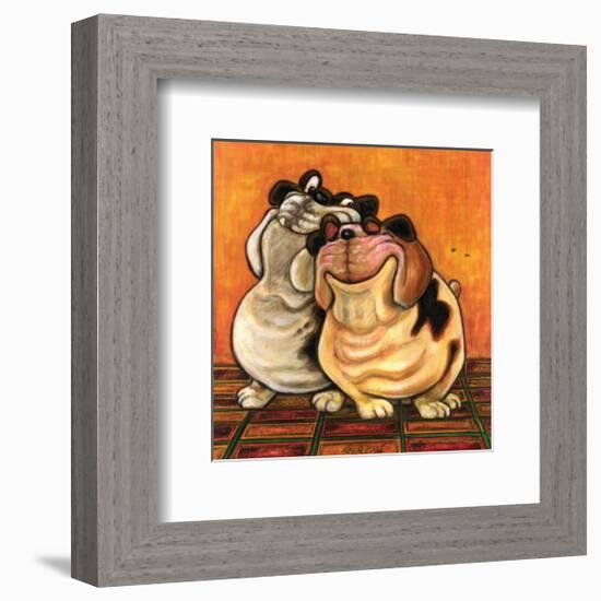 Bulldogs in Love-Kourosh-Framed Art Print