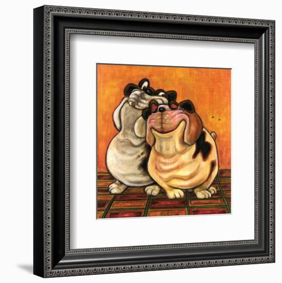 Bulldogs in Love-Kourosh-Framed Art Print