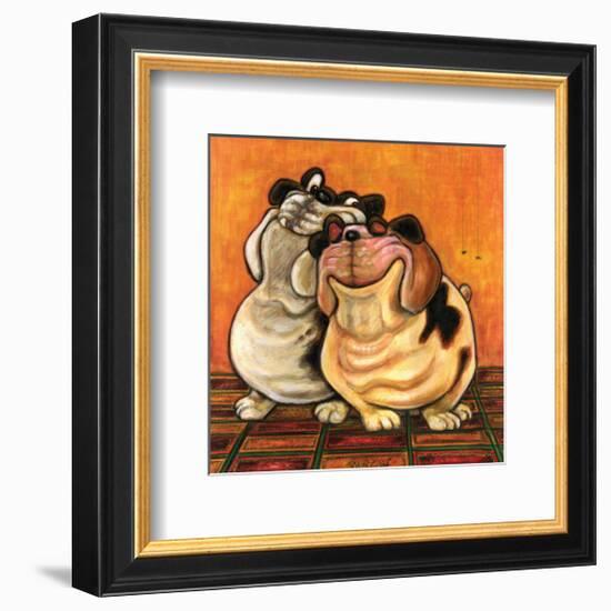 Bulldogs in Love-Kourosh-Framed Art Print