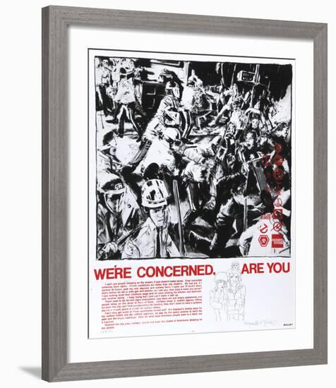 Bullet Space; Your House is Mine, "We're Concerned, Are You?"-James Romberger-Framed Limited Edition