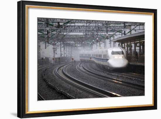 Bullet Train at Shin-Osaka Station, Osaka, Kansai, Japan, Asia-Stuart Black-Framed Photographic Print