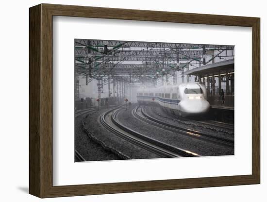 Bullet Train at Shin-Osaka Station, Osaka, Kansai, Japan, Asia-Stuart Black-Framed Photographic Print