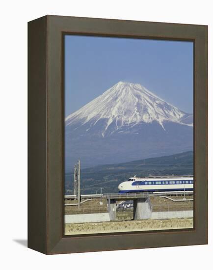 Bullet Train, Mount Fuji, Japan-null-Framed Premier Image Canvas