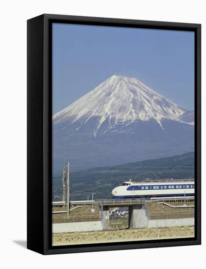 Bullet Train, Mount Fuji, Japan-null-Framed Premier Image Canvas