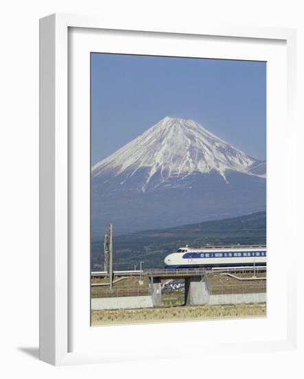 Bullet Train, Mount Fuji, Japan-null-Framed Photographic Print