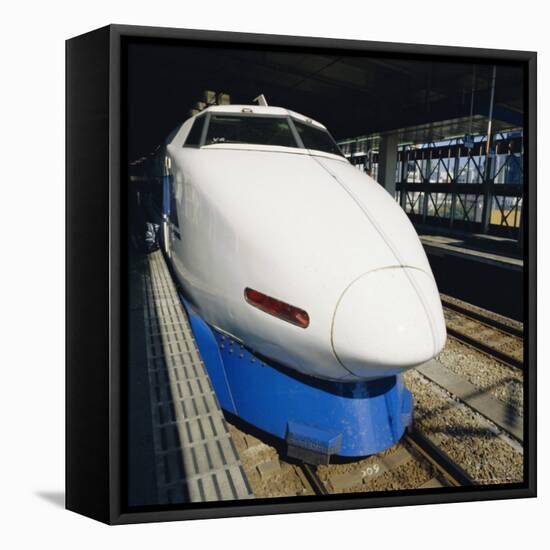 Bullet Train, Tokyo, Japan-Christopher Rennie-Framed Premier Image Canvas