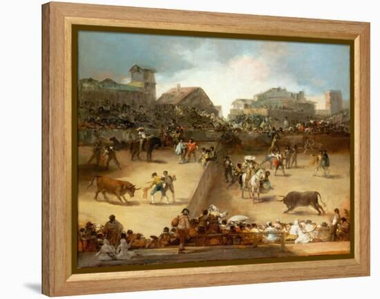 Bullfight in a Divided Ring-Francisco de Goya-Framed Premier Image Canvas