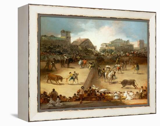 Bullfight in a Divided Ring-Francisco de Goya-Framed Premier Image Canvas