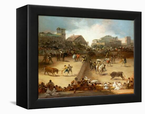 Bullfight in a Divided Ring-Francisco de Goya-Framed Premier Image Canvas