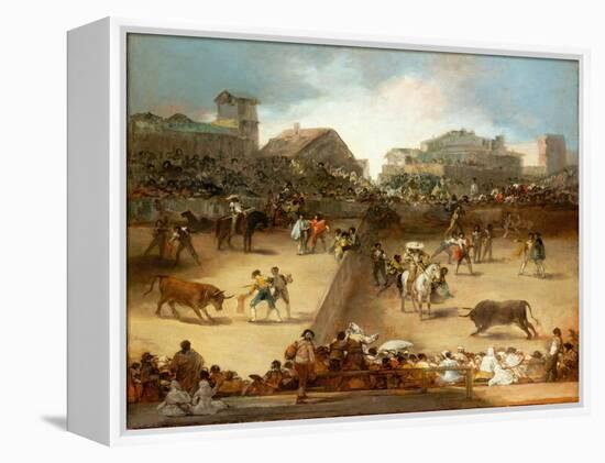 Bullfight in a Divided Ring-Francisco de Goya-Framed Premier Image Canvas