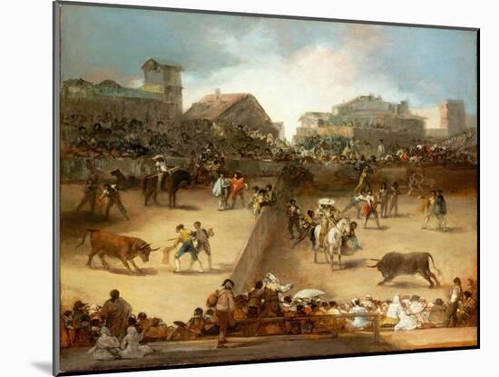 Bullfight in a Divided Ring-Francisco de Goya-Mounted Giclee Print