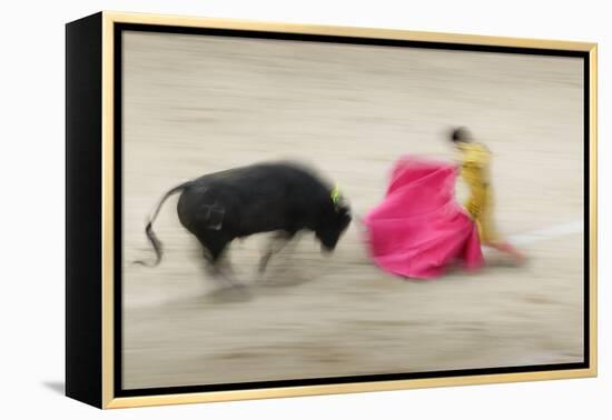 Bullfight in the Plaza De Toros Monumental De Las Ventas-Jon Hicks-Framed Premier Image Canvas