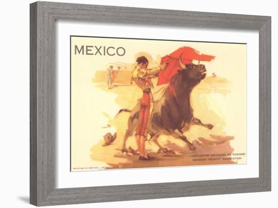 Bullfight Poster, Mexico-null-Framed Premium Giclee Print