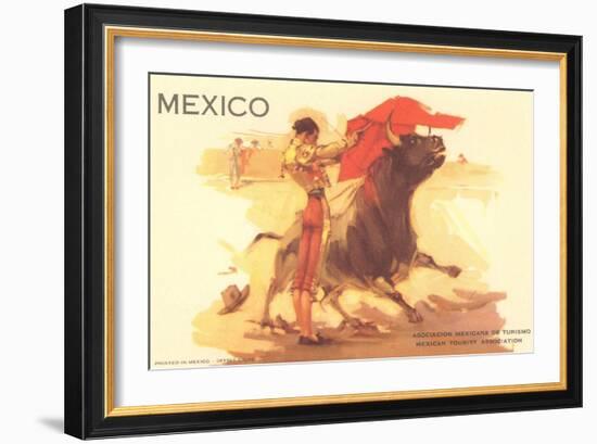 Bullfight Poster, Mexico-null-Framed Premium Giclee Print