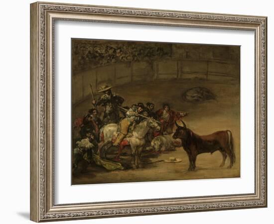 Bullfight, Suerte de Varas, 1824-Francisco de Goya-Framed Giclee Print