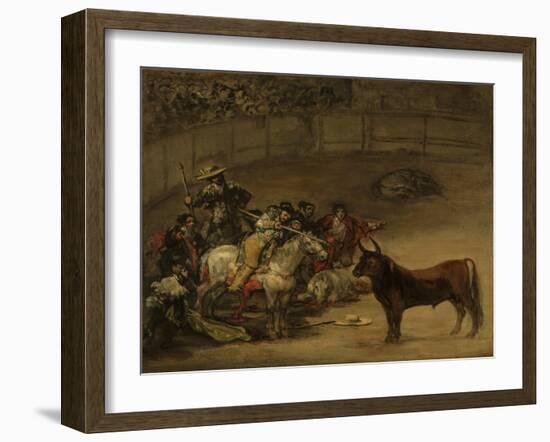 Bullfight, Suerte de Varas, 1824-Francisco de Goya-Framed Giclee Print