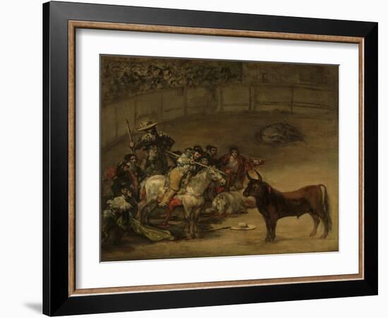 Bullfight, Suerte de Varas, 1824-Francisco de Goya-Framed Giclee Print