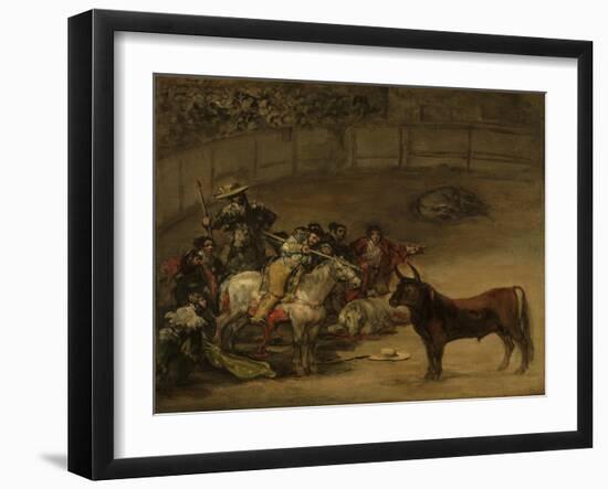 Bullfight, Suerte de Varas, 1824-Francisco de Goya-Framed Giclee Print