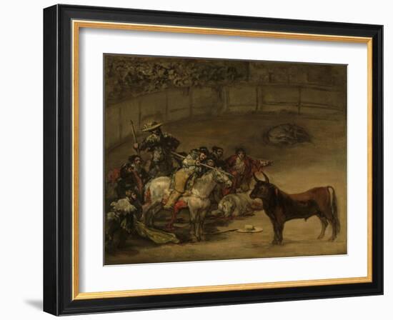 Bullfight, Suerte de Varas, 1824-Francisco de Goya-Framed Giclee Print