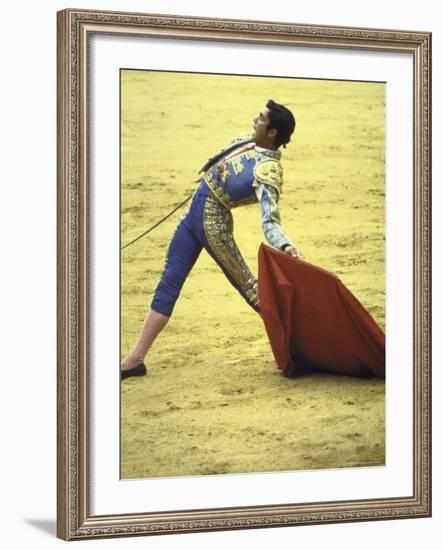 Bullfighter Francisco Ribera, Known as "Paquirri," Leaning Back in the Ring-Loomis Dean-Framed Premium Photographic Print