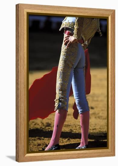 Bullfighter Goads a Bull-null-Framed Premier Image Canvas