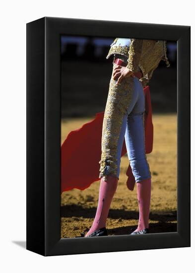 Bullfighter Goads a Bull-null-Framed Premier Image Canvas