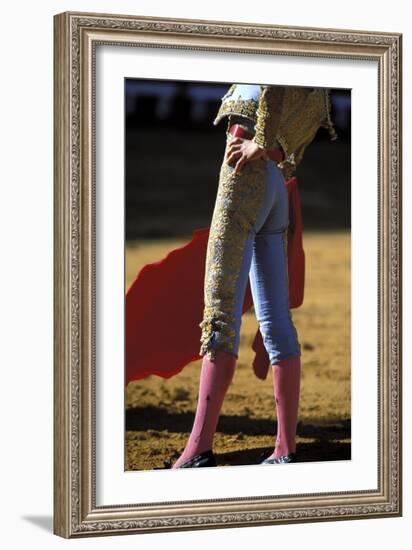 Bullfighter Goads a Bull-null-Framed Photographic Print