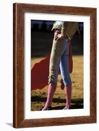 Bullfighter Goads a Bull-null-Framed Photographic Print