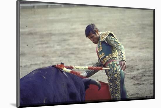 Bullfighter Manuel Benitez, Known as "El Cordobes", in the Ring-Loomis Dean-Mounted Photographic Print