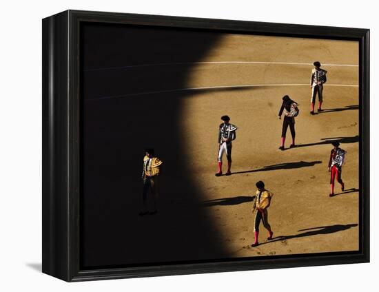 Bullfighters Make the Traditional Entrance into the Arena, before a Bullfight in Madrid-null-Framed Premier Image Canvas