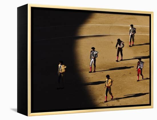 Bullfighters Make the Traditional Entrance into the Arena, before a Bullfight in Madrid-null-Framed Premier Image Canvas