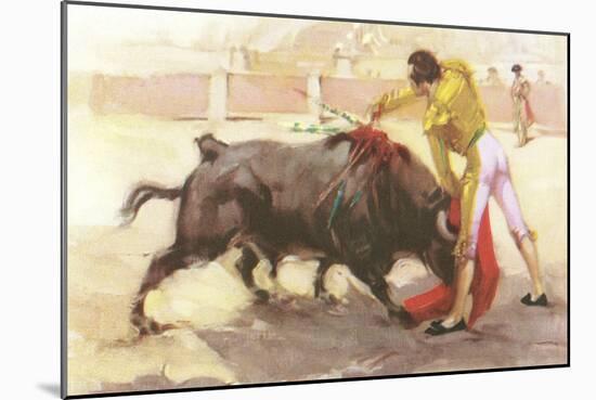 Bullfighting: The Kill-null-Mounted Art Print