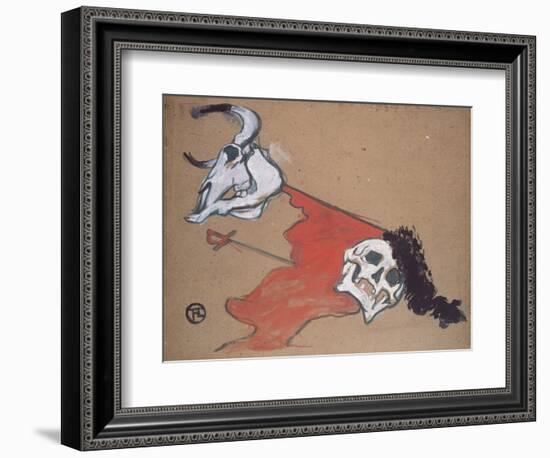 Bullfighting-Henri de Toulouse-Lautrec-Framed Giclee Print