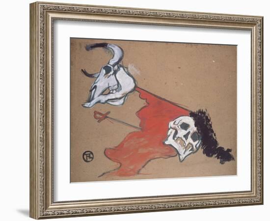 Bullfighting-Henri de Toulouse-Lautrec-Framed Giclee Print