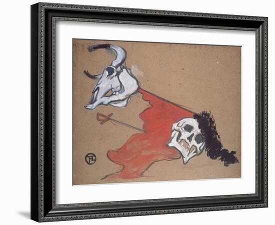 Bullfighting-Henri de Toulouse-Lautrec-Framed Giclee Print