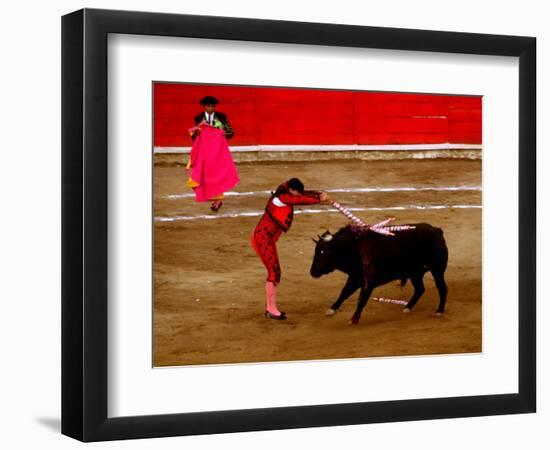 Bullfights Begin with Bleeding of the Bull, San Luis Potosi, Mexico-Russell Gordon-Framed Photographic Print