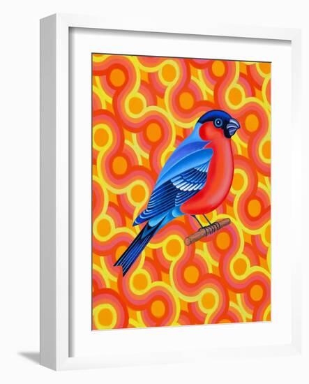 Bullfinch, 2023 (Oil on Canvas)-Jane Tattersfield-Framed Giclee Print