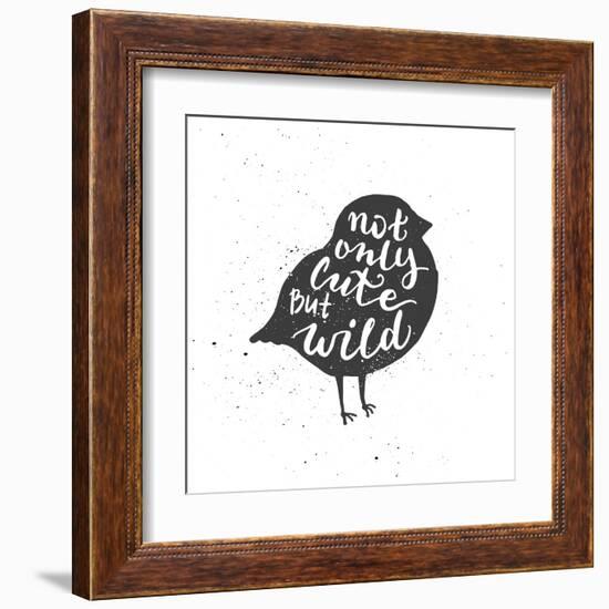 Bullfinch Lettering Poster-zapolzun-Framed Art Print