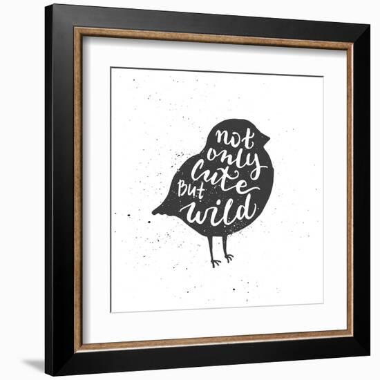 Bullfinch Lettering Poster-zapolzun-Framed Art Print