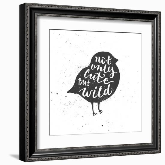 Bullfinch Lettering Poster-zapolzun-Framed Art Print