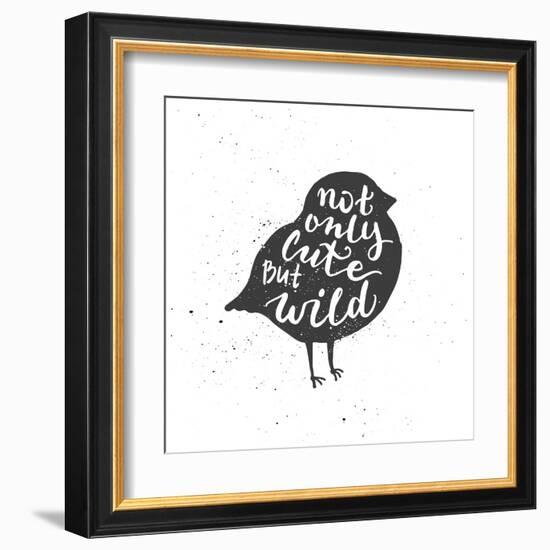 Bullfinch Lettering Poster-zapolzun-Framed Art Print