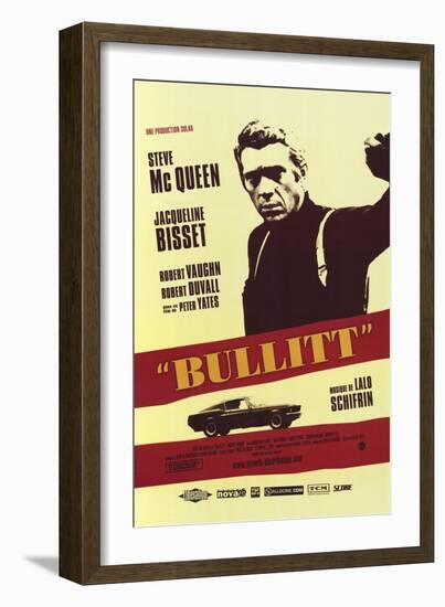 Bullitt, French Movie Poster, 1968-null-Framed Premium Giclee Print